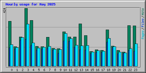 Hourly usage for May 2025